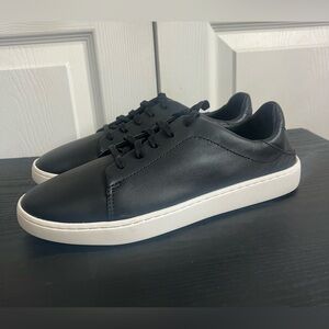 Olukai PEHUEA LI ILI Womens Black Leather Lace Up Sneakers Size 10